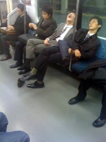 Sleeping On The Subway 09